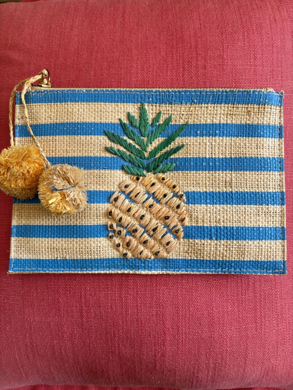 Tommy Bahama x Kayu Pineapple Woven Clutch